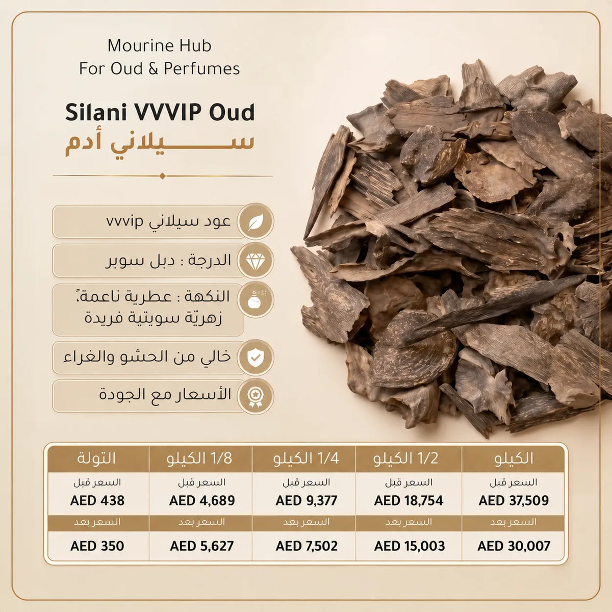 Silani VVVIP Oud (عود سيلاني آدم VVIP)